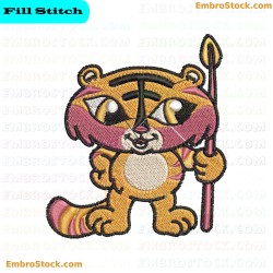 Cartoon Tiger Embroidery Design 9