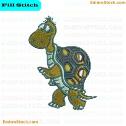 Cartoon Turtle Embroidery Design 12