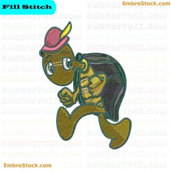 Cartoon Turtle Embroidery Design 15