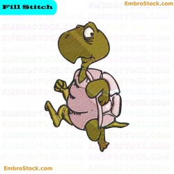 Cartoon Turtle Embroidery Design 4