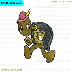 Cartoon Turtle Embroidery Design 7