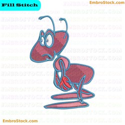 Cartoonish Ant Embroidery Design 4