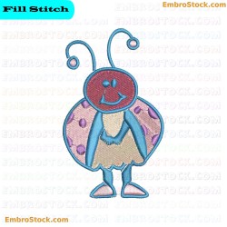 Cartoonish Bug Embroidery Design 15