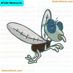 Cartoonish Bug Embroidery Design 48