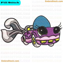 Cartoonish Car Embroidery Design 27