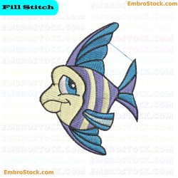 Cartoonish Fish Embroidery Design 24