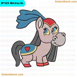 Cartoonish Horse Embroidery Design 2