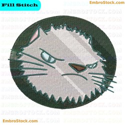 Cat Embroidery Design 1