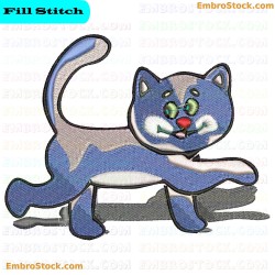 Cat Embroidery Design 28