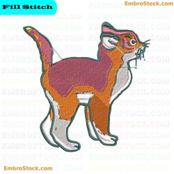 Cat Embroidery Design 30