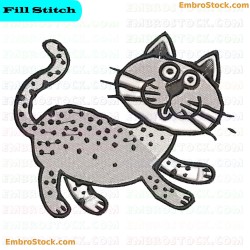 Cat Embroidery Design 3