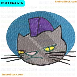 Cat Face Embroidery Design 34