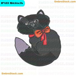 Cat Representation Embroidery Design 2