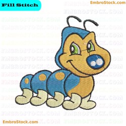 Caterpillar Embroidery Design 100