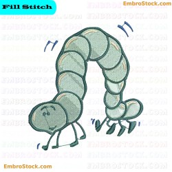 Caterpillar Embroidery Design 39