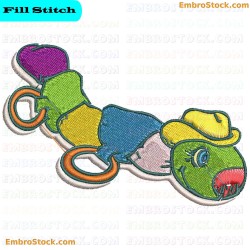 Caterpillar Embroidery Design 79