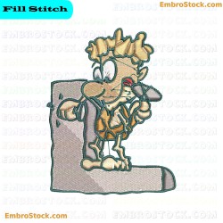 Caveman Alphabet Embroidery Design 12