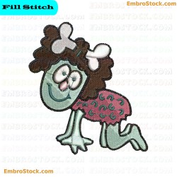 Caveman Cartoon Character Embroidery Design 23