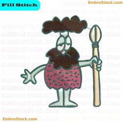 Caveman Embroidery Design 11