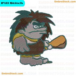 Caveman Embroidery Design 14