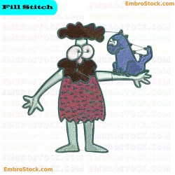 Caveman Embroidery Design 3