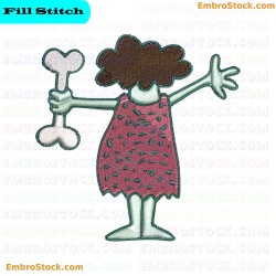 Caveman Embroidery Design 5