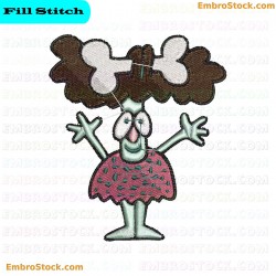 Caveman Embroidery Design 9