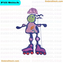 Character In Sweet Girls Style Embroidery Design 6