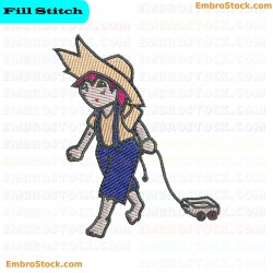 Character Pulling Toy Embroidery Design 4