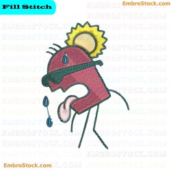 Character Under The Sun Embroidery Design 1