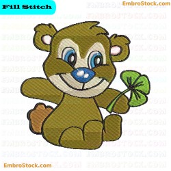 Charming Bear Embroidery Design 24