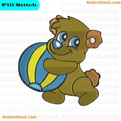 Charming Bear Embroidery Design 8