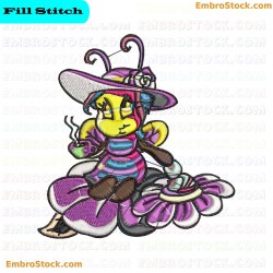 Charming Cartoon Bee Embroidery Design 2