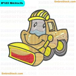 Charming Cartoon Car In The Lovely Cars Embroidery Design 4