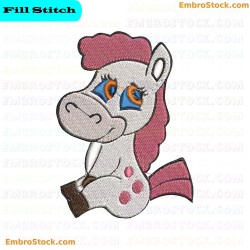 Charming Cartoon Horse Embroidery Design 5