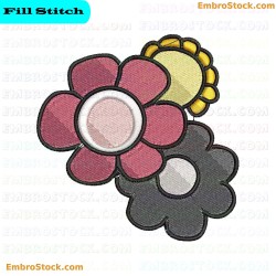 Charming Flowers Embroidery Design 8