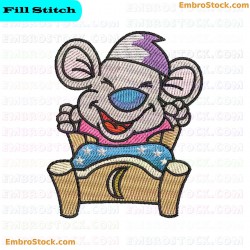 Cheerful Little Mouse Embroidery Design 9