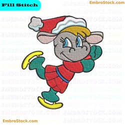 Cheerful Reindeer Character Embroidery Design 9