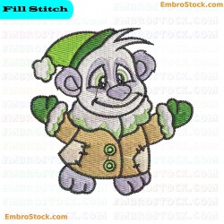 Cheerful Winter Panda Embroidery Design 3