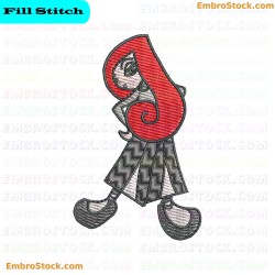 Cheerleader Embroidery Design 10