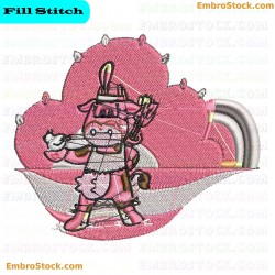 Chef Cow Embroidery Design 13