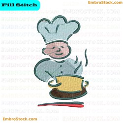 Chef Embroidery Design 1