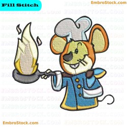 Chef Mouse Embroidery Design 3