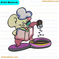 Chef Mouse Embroidery Design 4