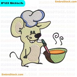 Chef Mouse Embroidery Design 5