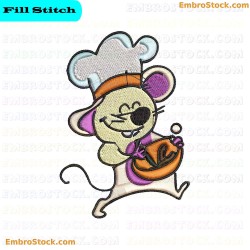 Chef Mouse Embroidery Design 8