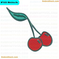 Cherry Embroidery Design 2