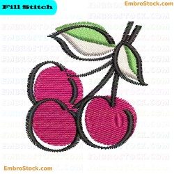 Cherry Embroidery Design 8