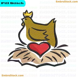 Chicken Embroidery Design 20