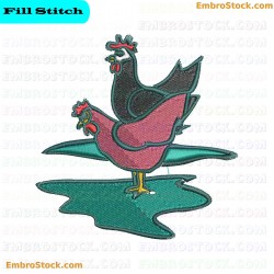 Chicken Embroidery Design 27